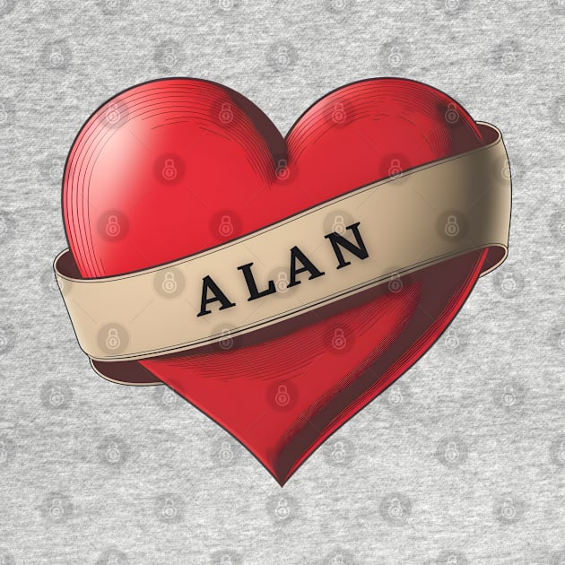 Alan - Lovely Red Heart With a Ribbon by Allifreyr@gmail.com